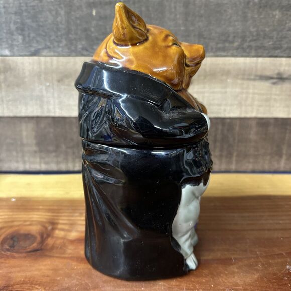 Vintage Haldon Group MR & MRS Ambassador Pig Tobacco Jar Cookie Jar 9” - Picture 2 of 7